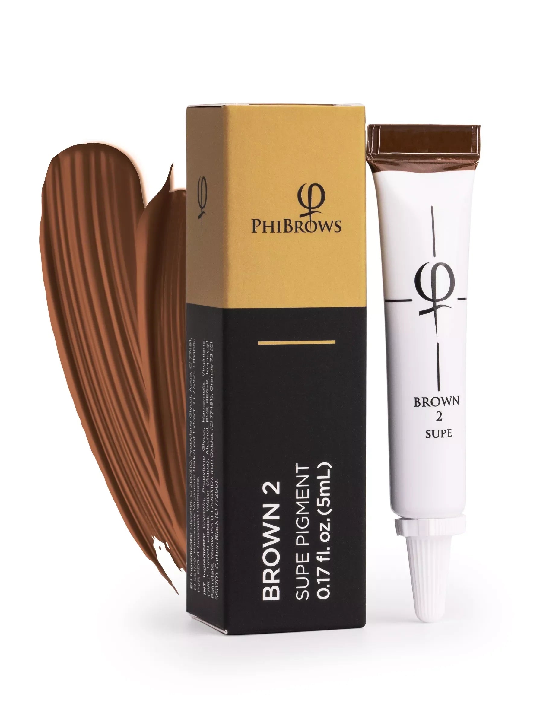 phibrows BROWN1・BROWN2 2本セット アートメイク PhiBrows Brown 2 (1pcs) - Microblading Pigment - The Beauty Ink Store