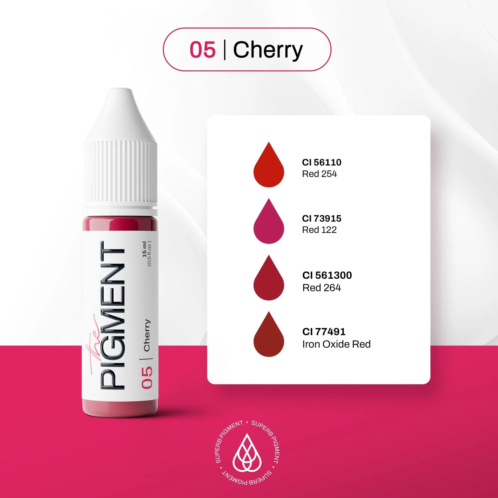 The Pigment - 05 Cherry - 15ml – professional permanent makeup & beauty product