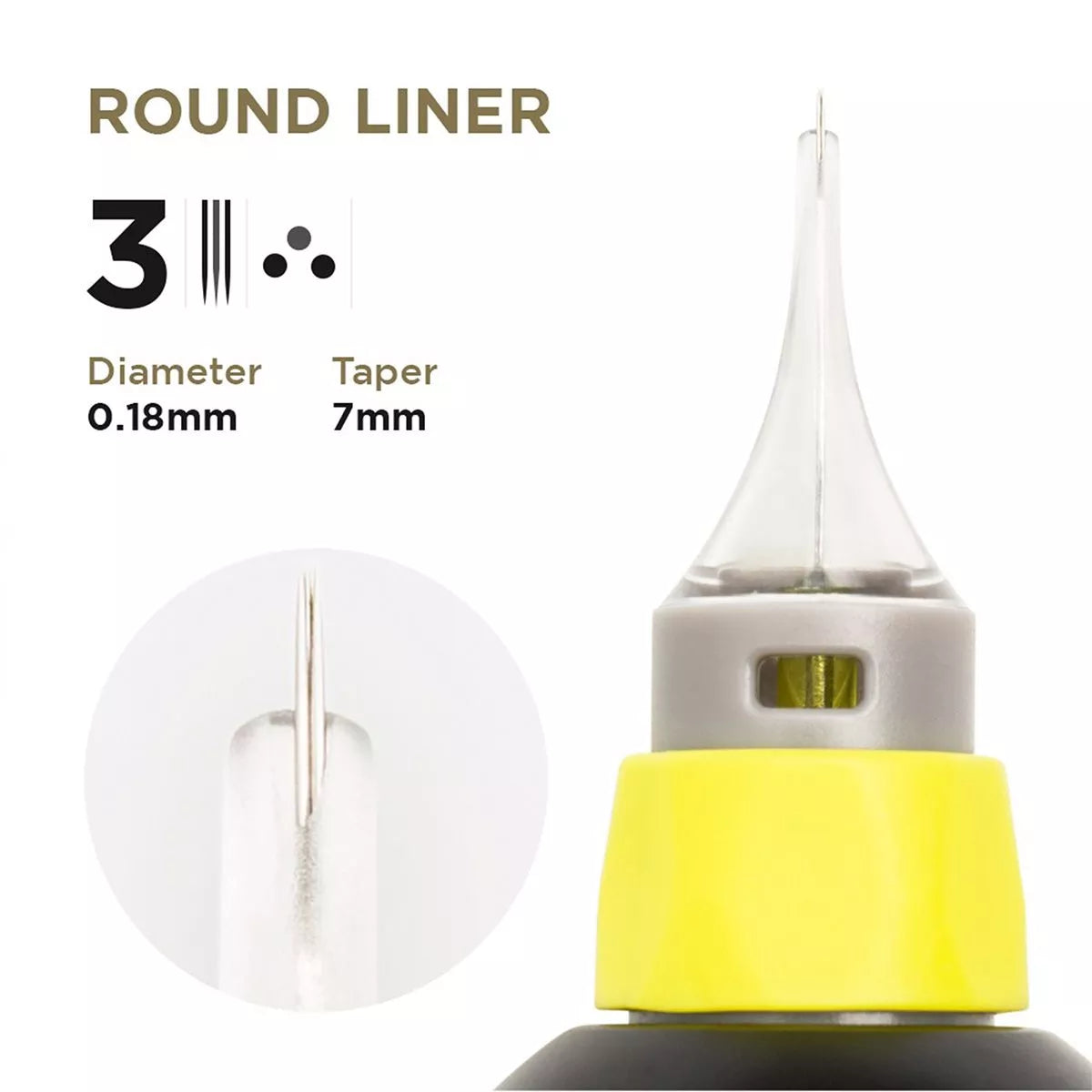 PMU Cartridges EN11 20 pcs (Universal Cartridge) 3R-0.18-7mm – professional permanent makeup & beauty product