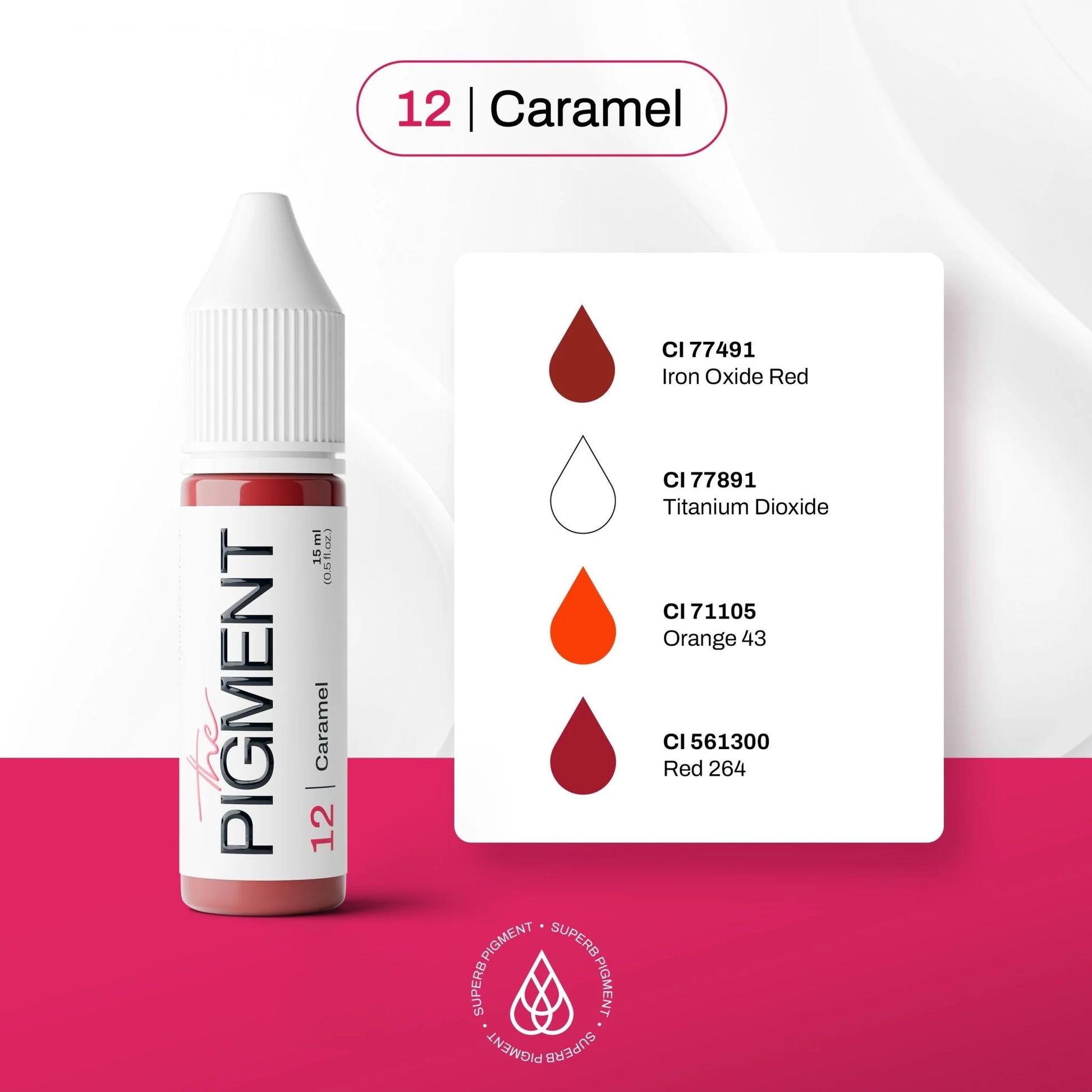 The Pigment - 12 Caramel - 15ml – professional permanent makeup & beauty product