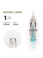 PMU Cartridges 0.25 1R, 3.5mm taper (EN02B) 20 pcs (Universal Cartr.) – professional permanent makeup & beauty product