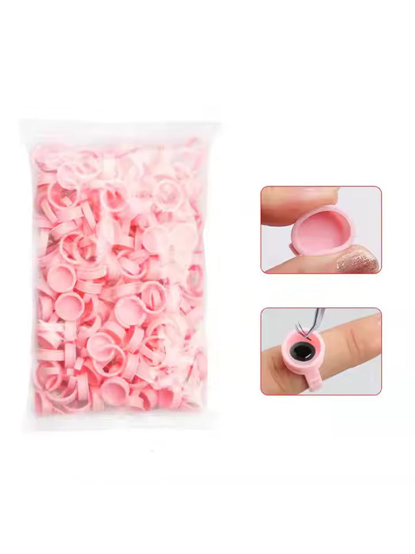 Pink Ring Pigment Cups 100pcs – professional permanent makeup & beauty product