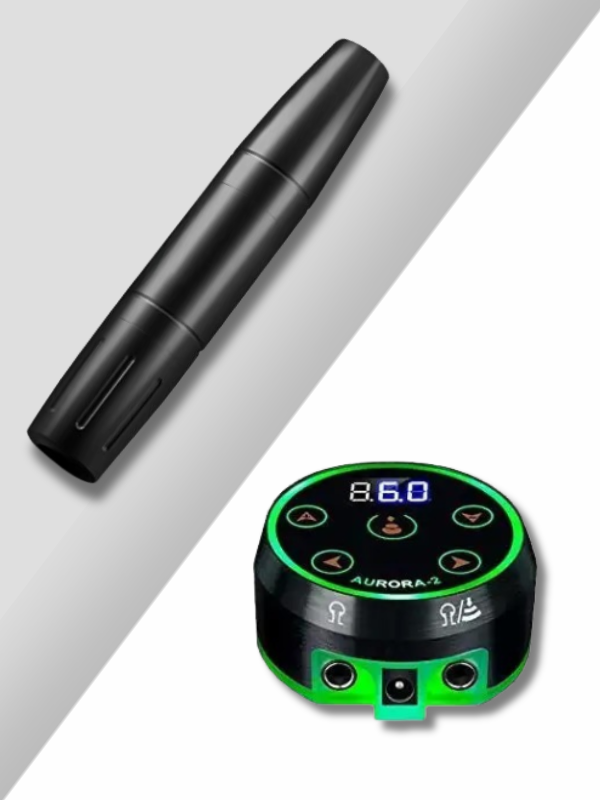 aurora2最新バージョン多機能タトゥー電源パワーサプライ Tattoo Machine Kit: Aurora 2 Power Supply & Biomaser Machine