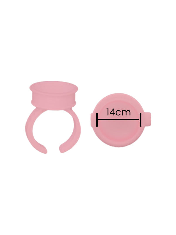 Pink Ring Pigment Cups 100pcs – professional permanent makeup & beauty product