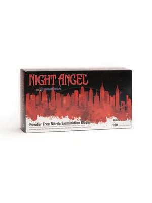 Night Angel Black Nitrile Medical Gloves (Box of 100) – professional permanent makeup & beauty product