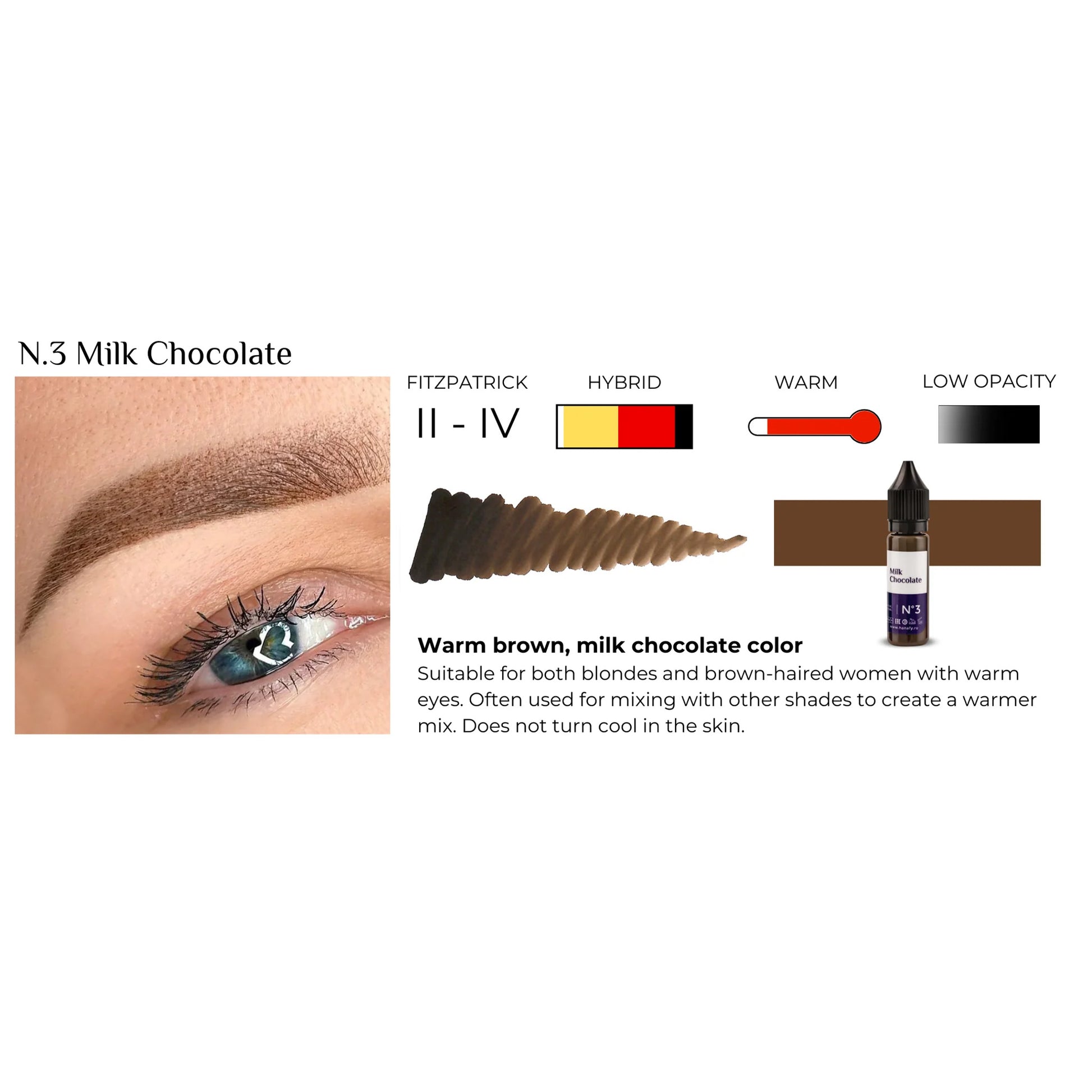 Hanafy Milk Chocolate N3 – professional permanent makeup & beauty product