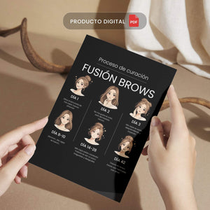 Fusion Brows Aftercare Cards Spanish (Digital Downloads) – professional permanent makeup & beauty product