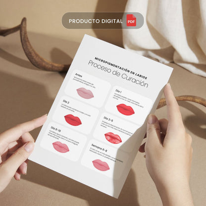 Lip Micropigmentation Aftercare Cards Spanish (Digital Download) – professional permanent makeup & beauty product