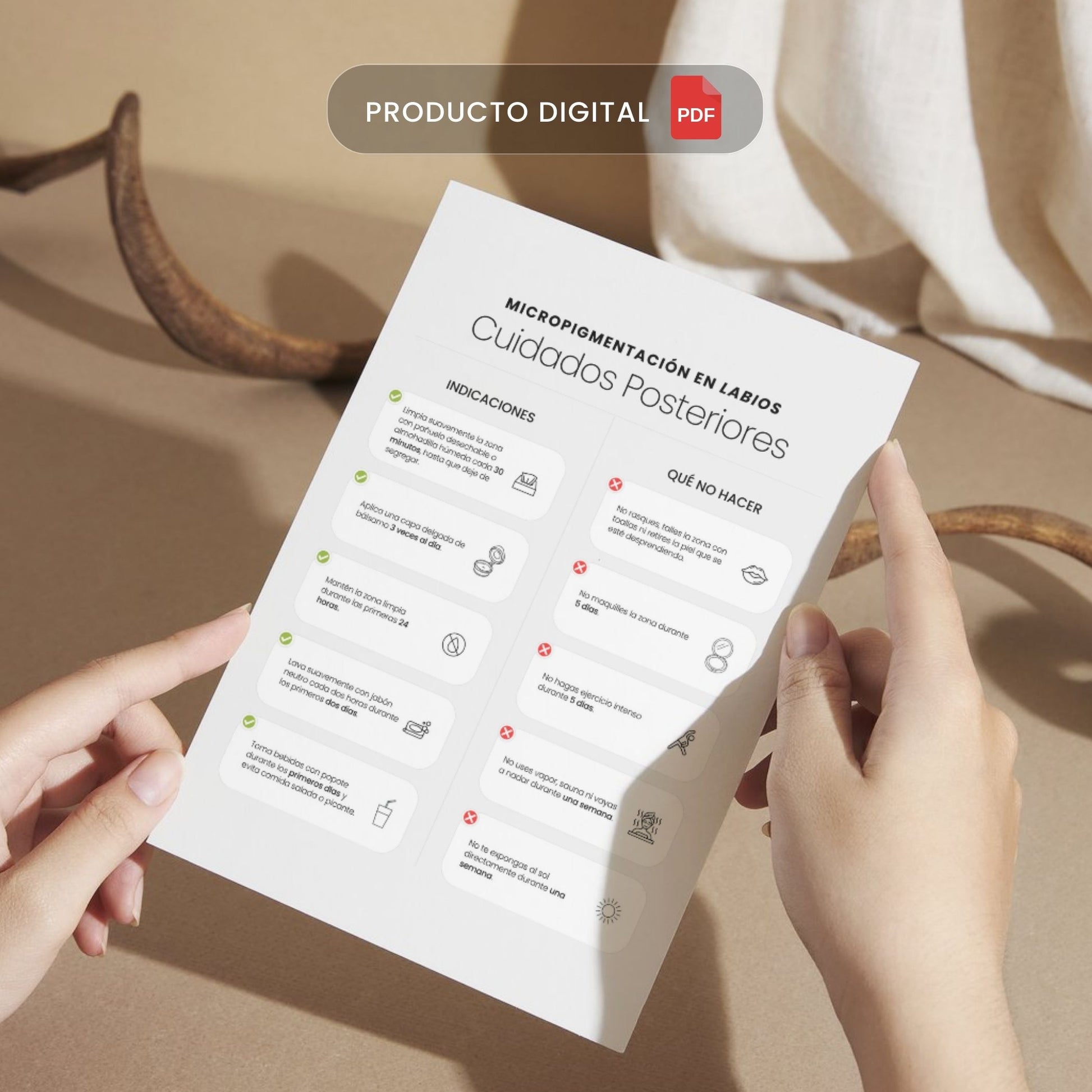 Lip Micropigmentation Aftercare Cards Spanish (Digital Download) – professional permanent makeup & beauty product