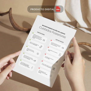 Lip Micropigmentation Aftercare Cards Spanish (Digital Download) – professional permanent makeup & beauty product