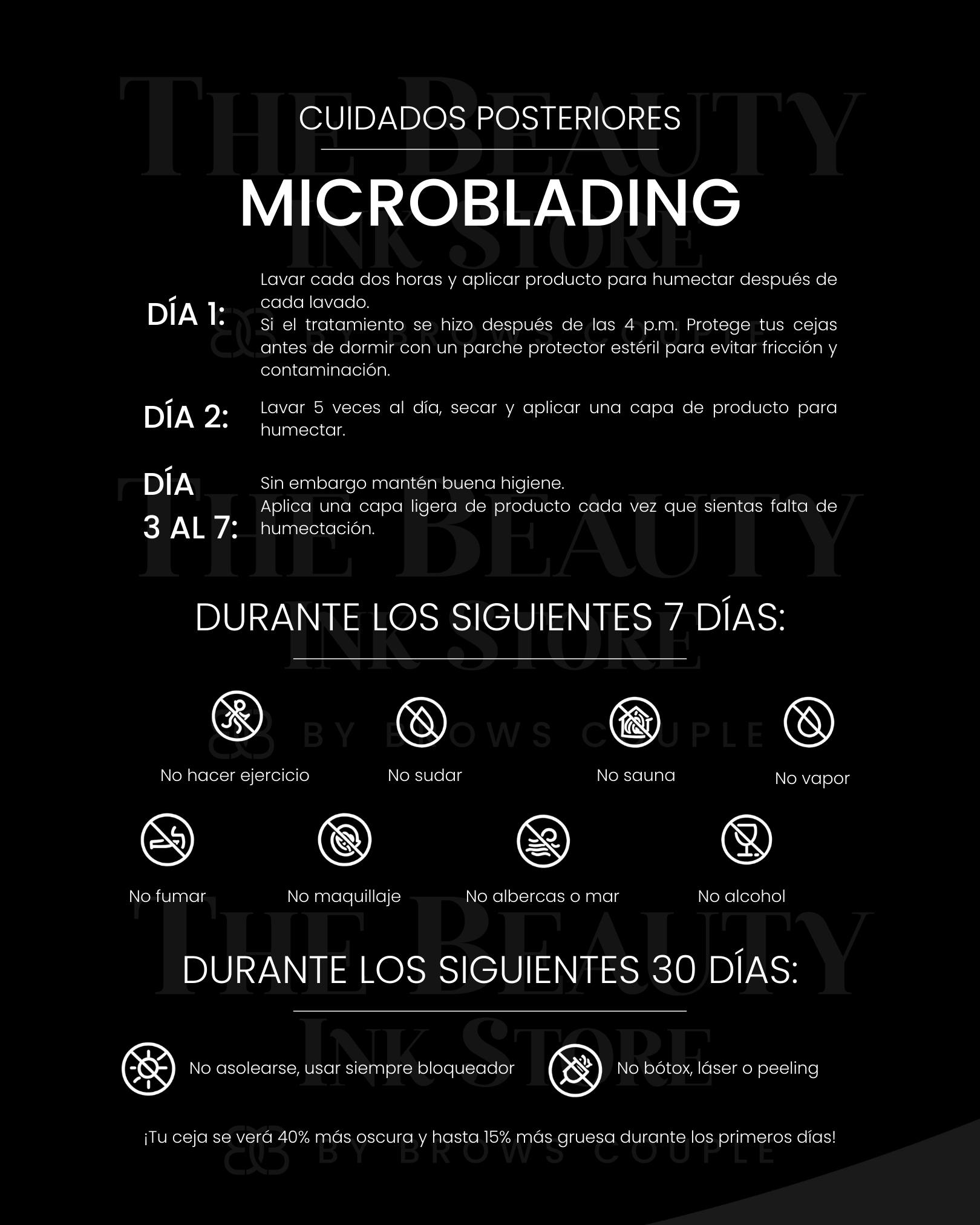 Microblading Digital Aftercare Cards Spanish (Digital Download) – professional permanent makeup & beauty product