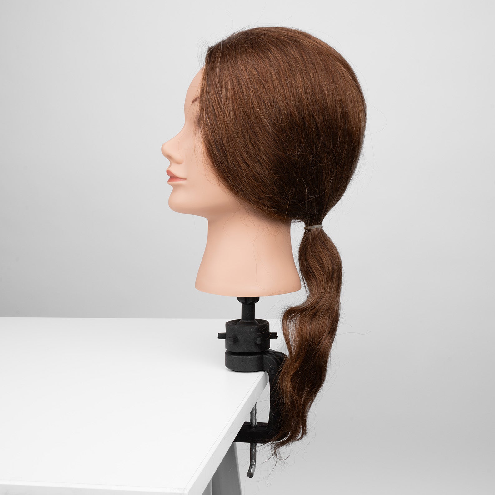 Practice Mannequin with Base (20 Inches) - 100% Human Hair – professional permanent makeup & beauty product