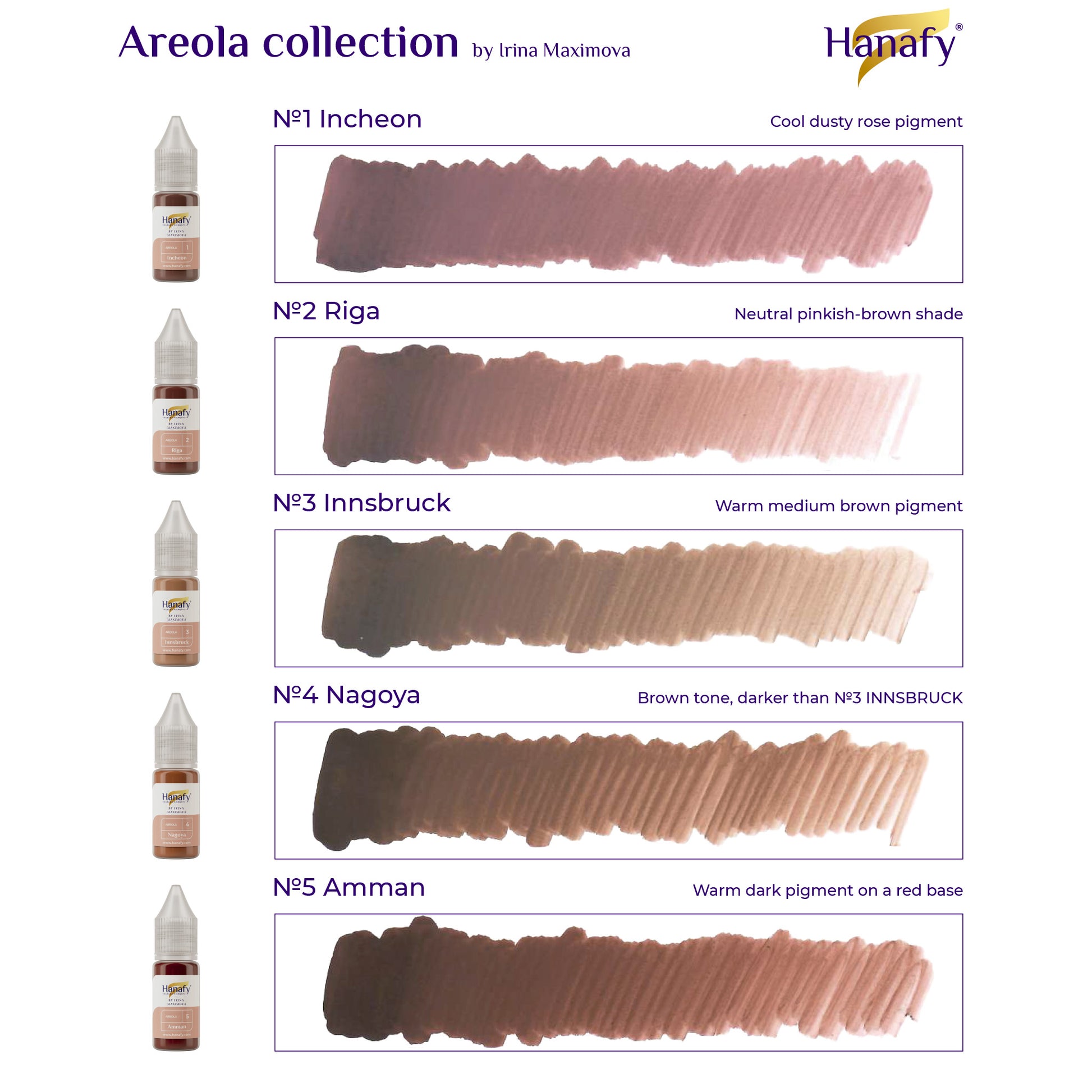 Hanafy Areola Pigment Set – professional permanent makeup & beauty product
