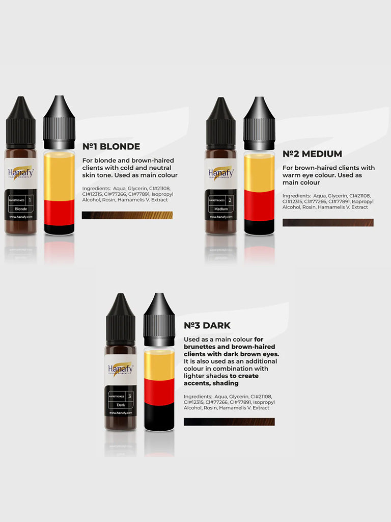 Hanafy - Hairstrokes Pigment Set – professional permanent makeup & beauty product