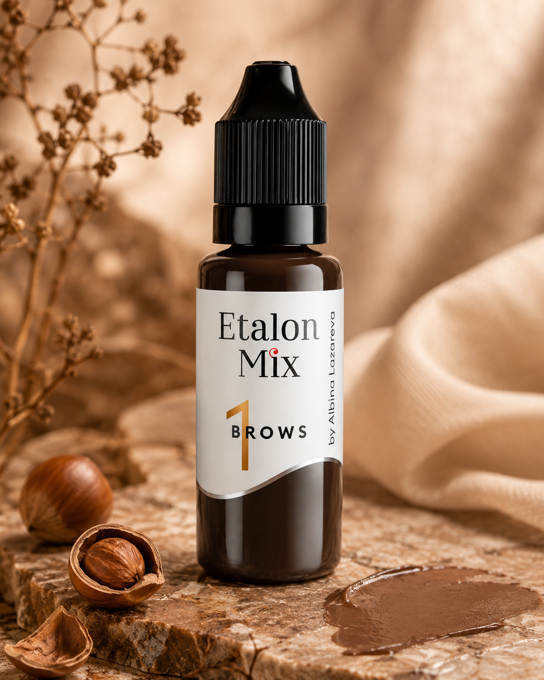 EtalonMix - №1 Hazelnut 15ml – professional permanent makeup & beauty product