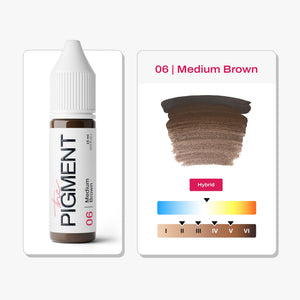 The Pigment - 06 Medium Brown – 15ml – professional permanent makeup & beauty product
