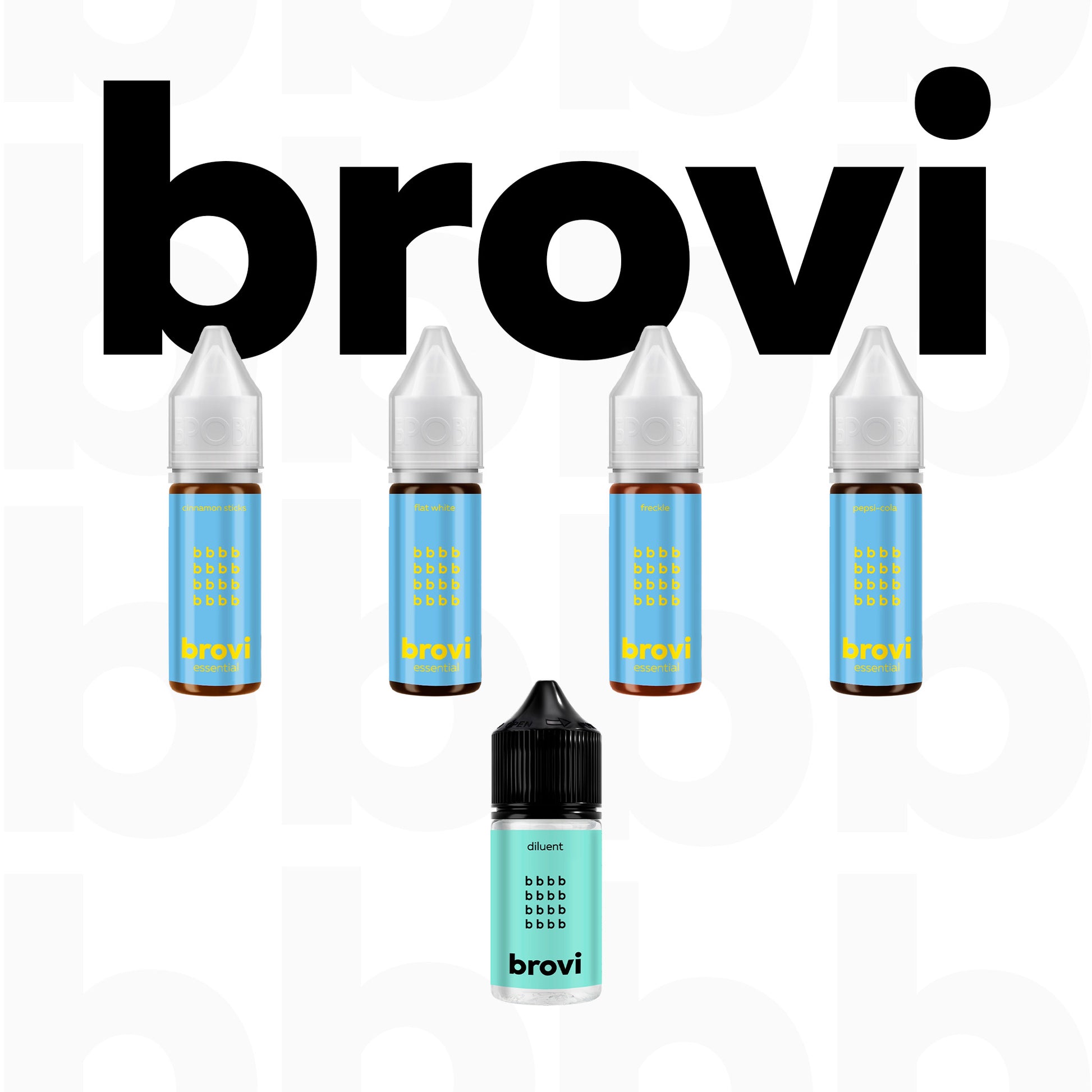 Brovi Essentials 15ml Pigment Set – professional permanent makeup & beauty product