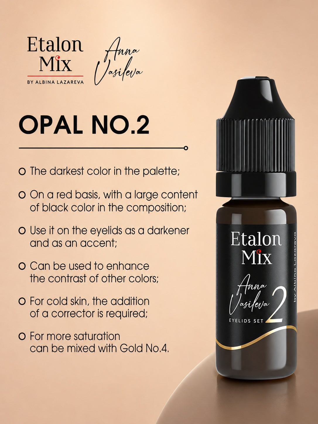 EtalonMix - Shadowliner Set by Anna Vasileva 4 x 10ml – professional permanent makeup & beauty product