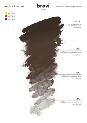 Brovi ONE Inorganic Cool Dark Brown Pigment – professional permanent makeup & beauty product