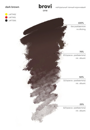 Brovi ONE Inorganic Dark Brown Pigment – professional permanent makeup & beauty product