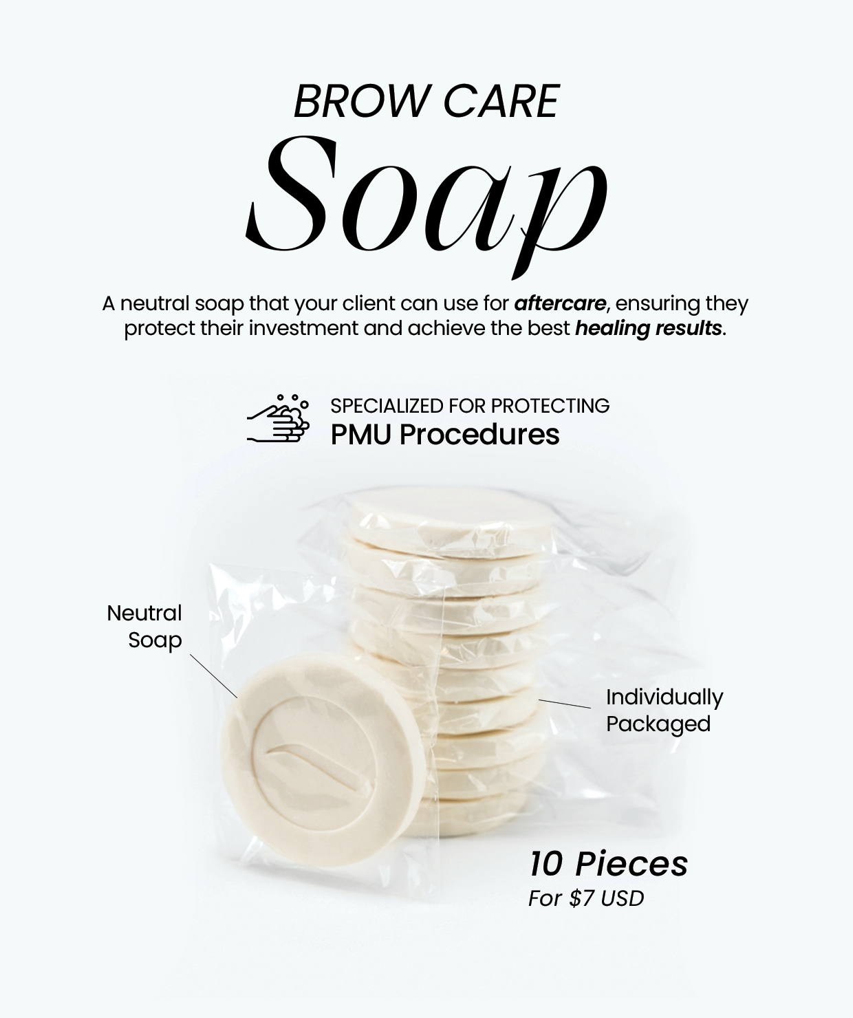 Brow Care Soap 10pcs – professional permanent makeup & beauty product