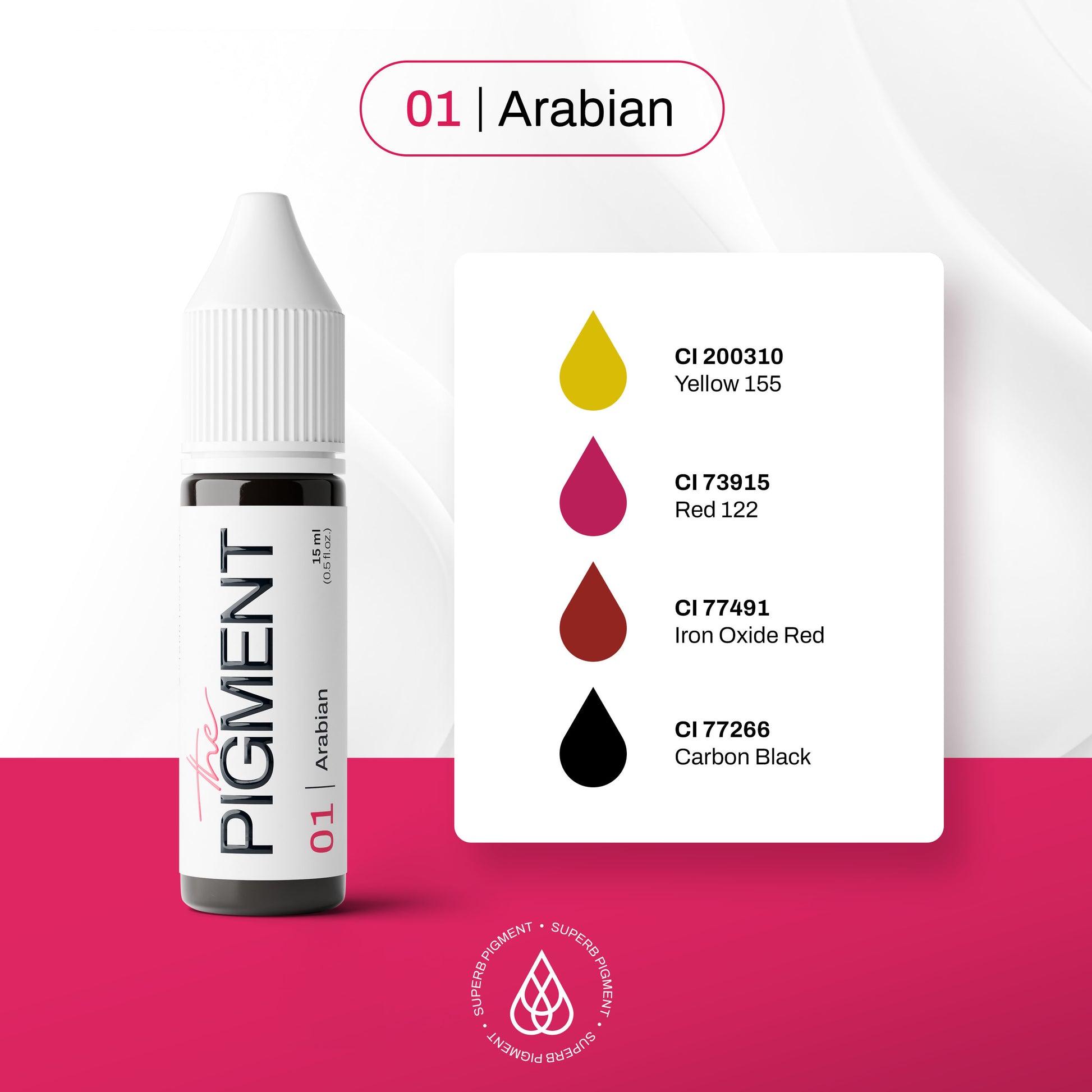 The Pigment - 01 Arabian - 15ml – professional permanent makeup & beauty product