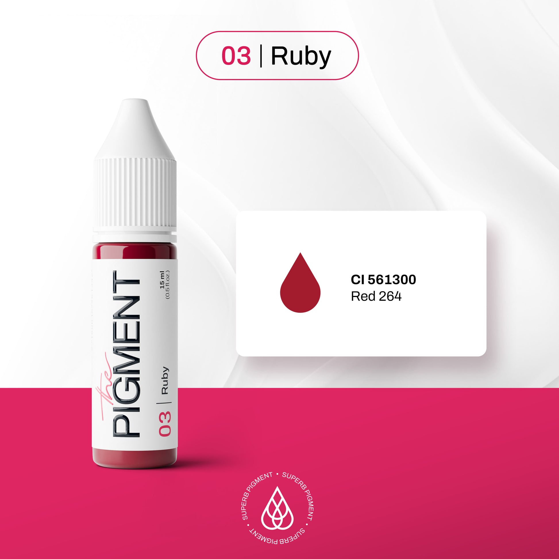 The Pigment - 03 Ruby - 15ml – professional permanent makeup & beauty product