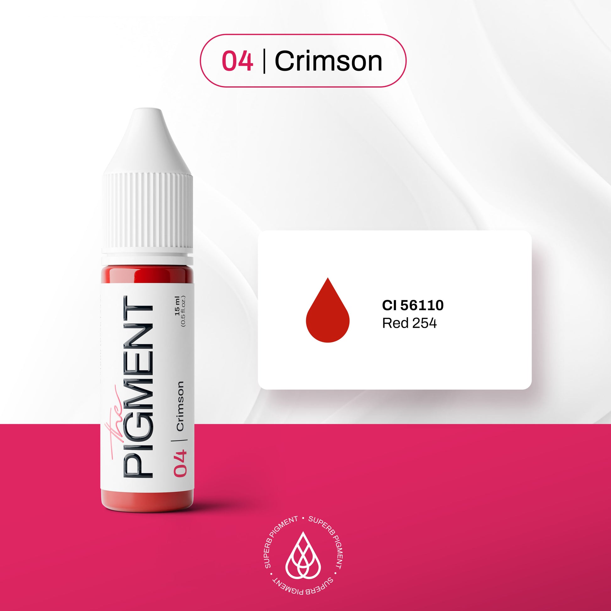 The Pigment - 04 Crimson– 15ml – professional permanent makeup & beauty product