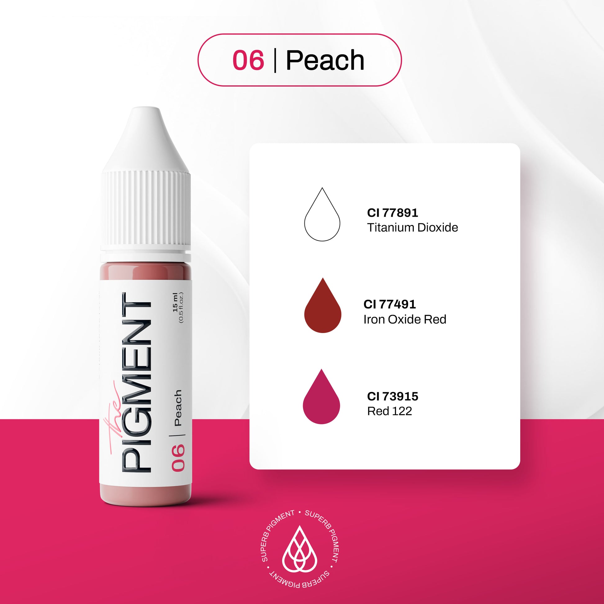 The Pigment - 06 Peach 15ml – professional permanent makeup & beauty product