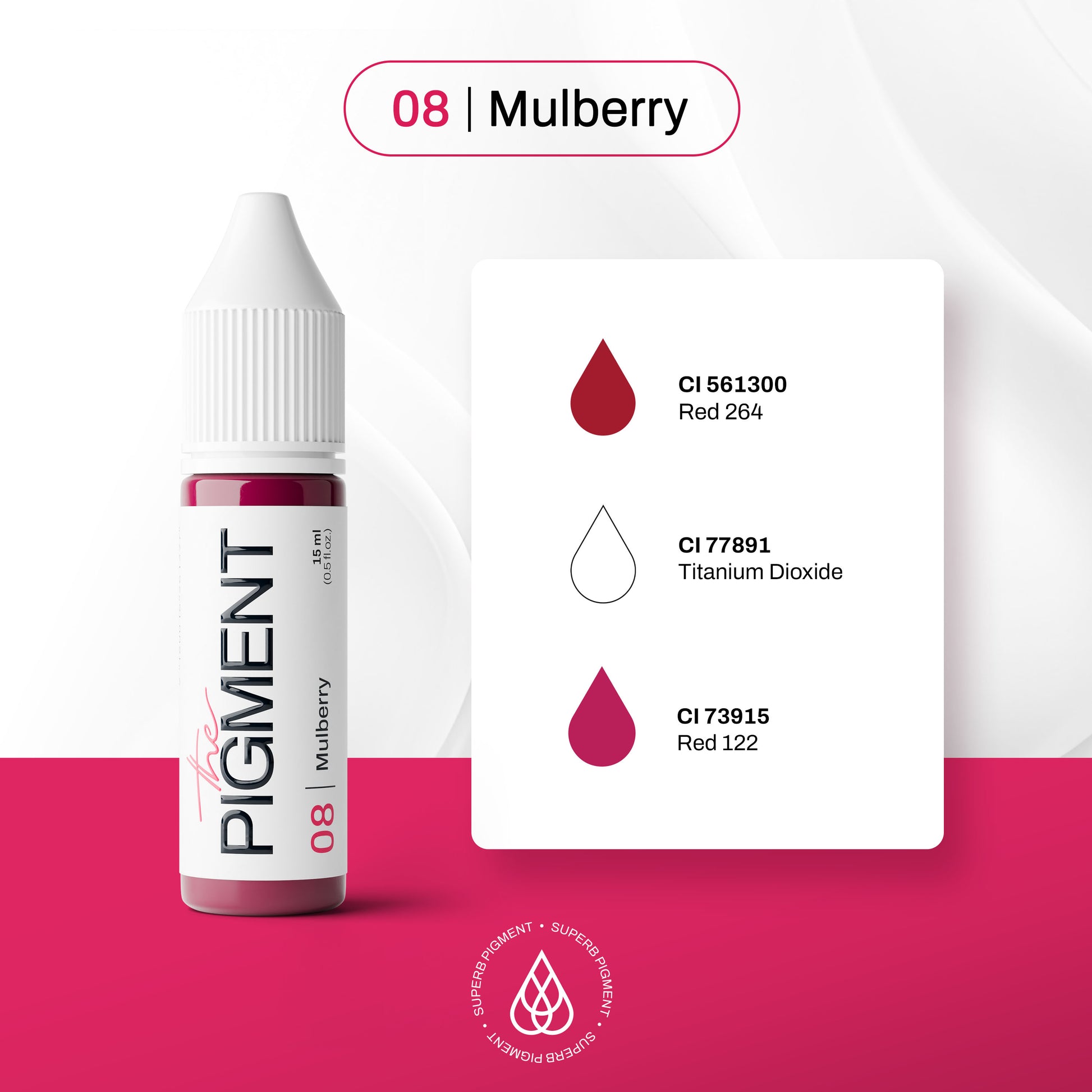 The Pigment - 08 Mulberry - 15ml – professional permanent makeup & beauty product