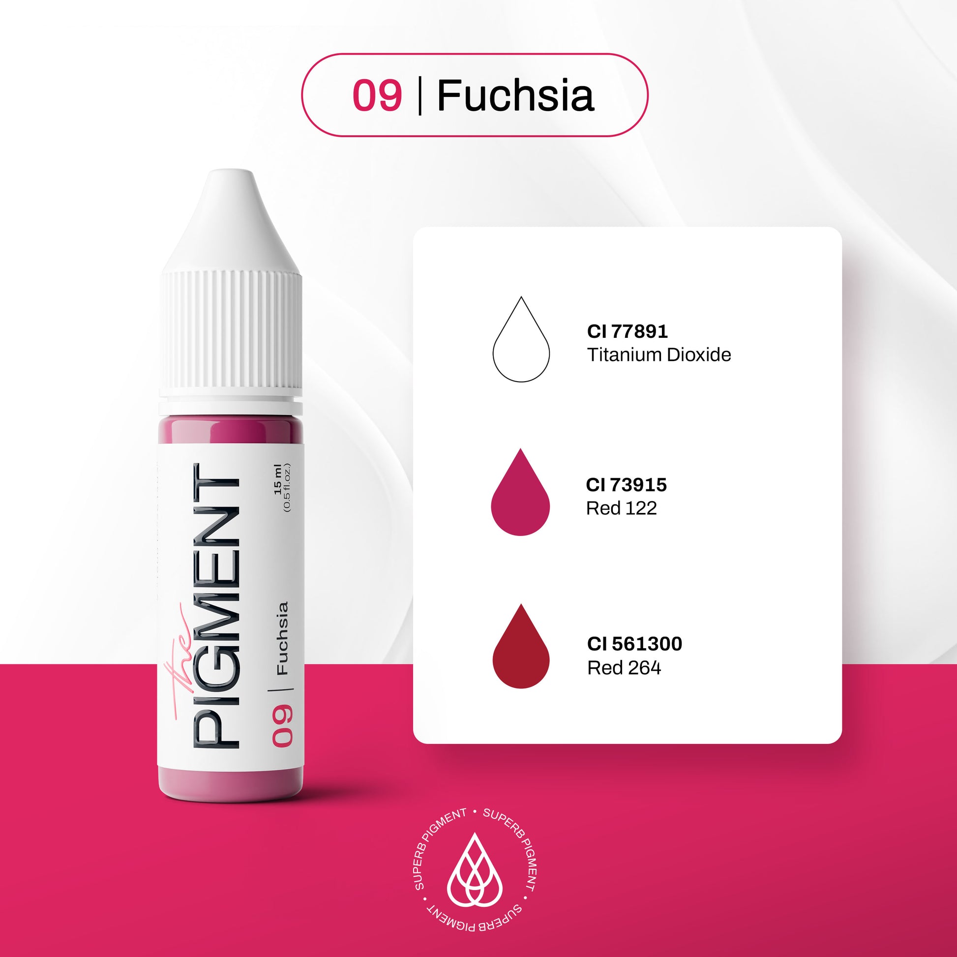The Pigment - 09 Fuchsia - 15ml – professional permanent makeup & beauty product