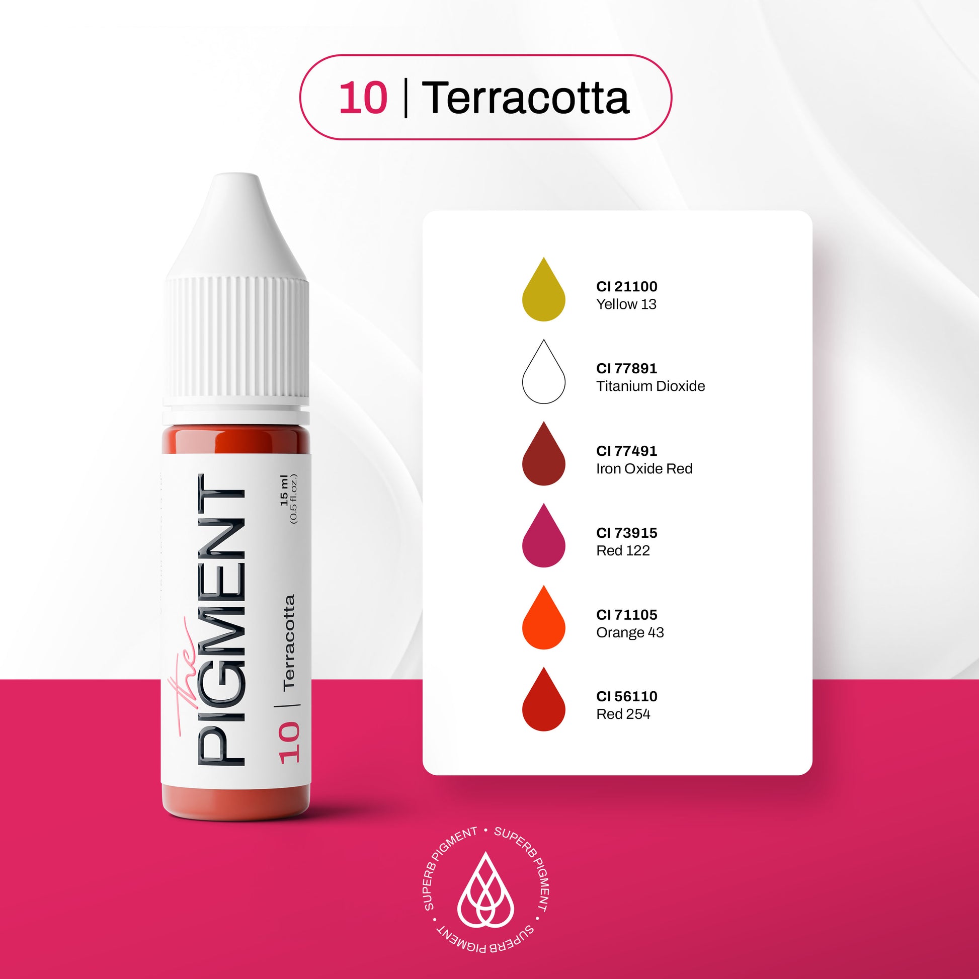 The Pigment - 10 Terracotta - 15ml – professional permanent makeup & beauty product