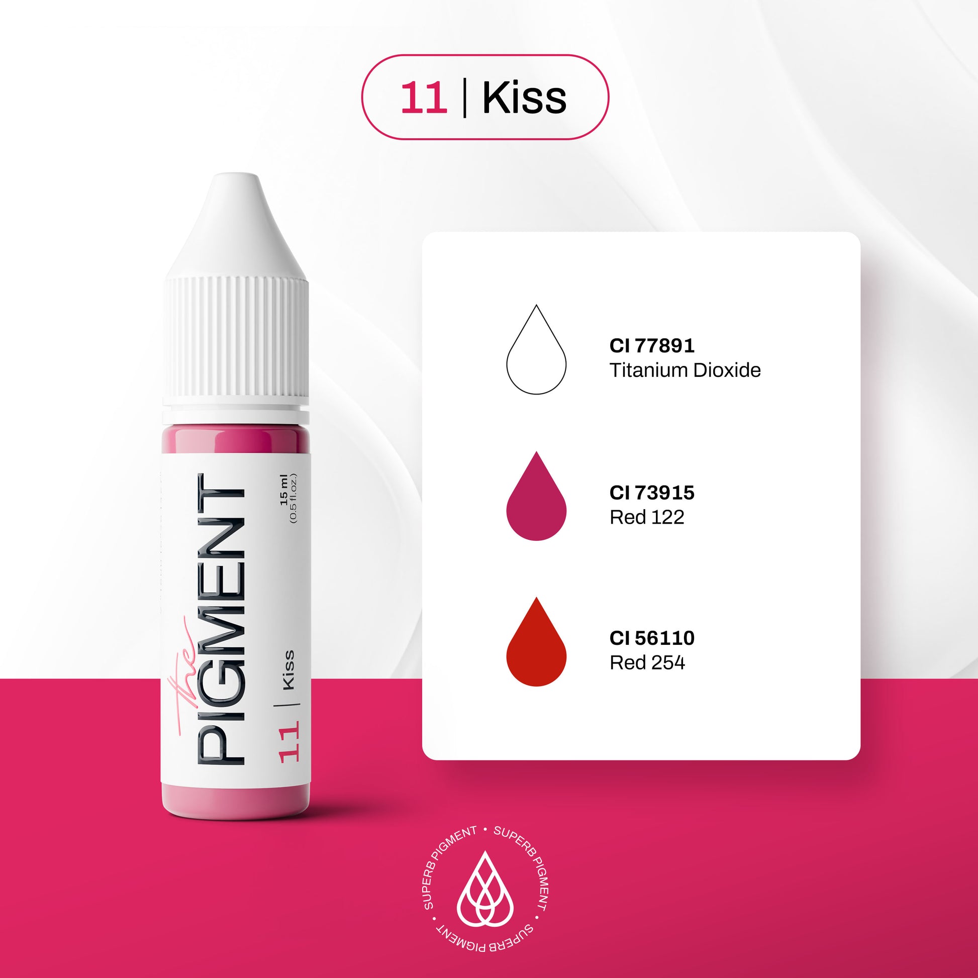 The Pigment - 11 Kiss - 15ml – professional permanent makeup & beauty product