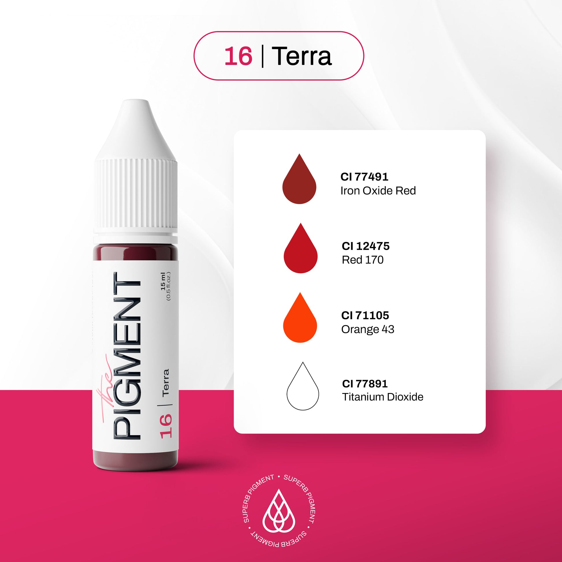 The Pigment - 16 Terra - 15ml – professional permanent makeup & beauty product