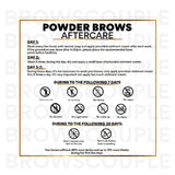 PowderBrows After Care Cards English