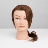 Practice Mannequin with Base - 16 Inches | 100% Human Hair