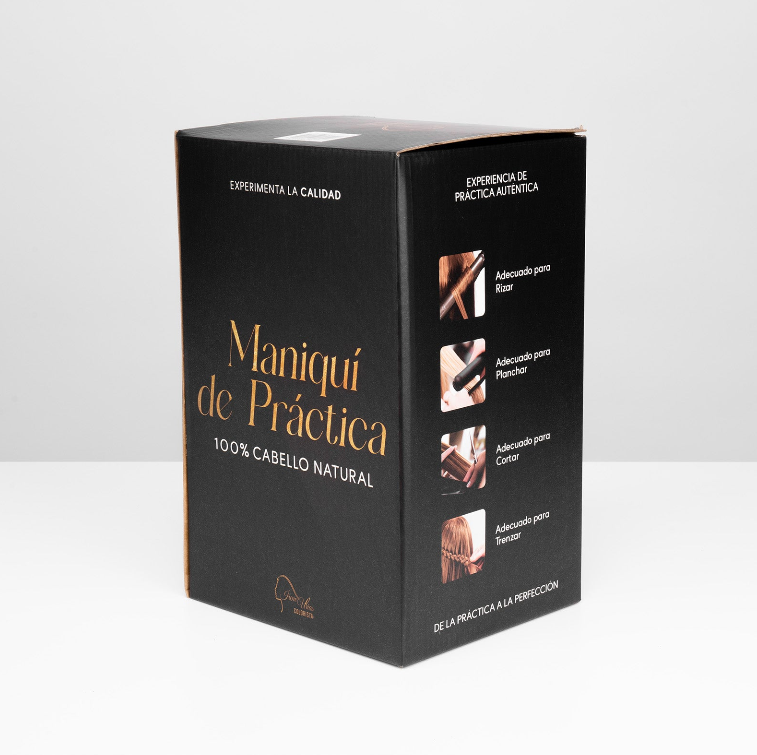 Practice Mannequin with Base (20 Inches) - 100% Human Hair – professional permanent makeup & beauty product