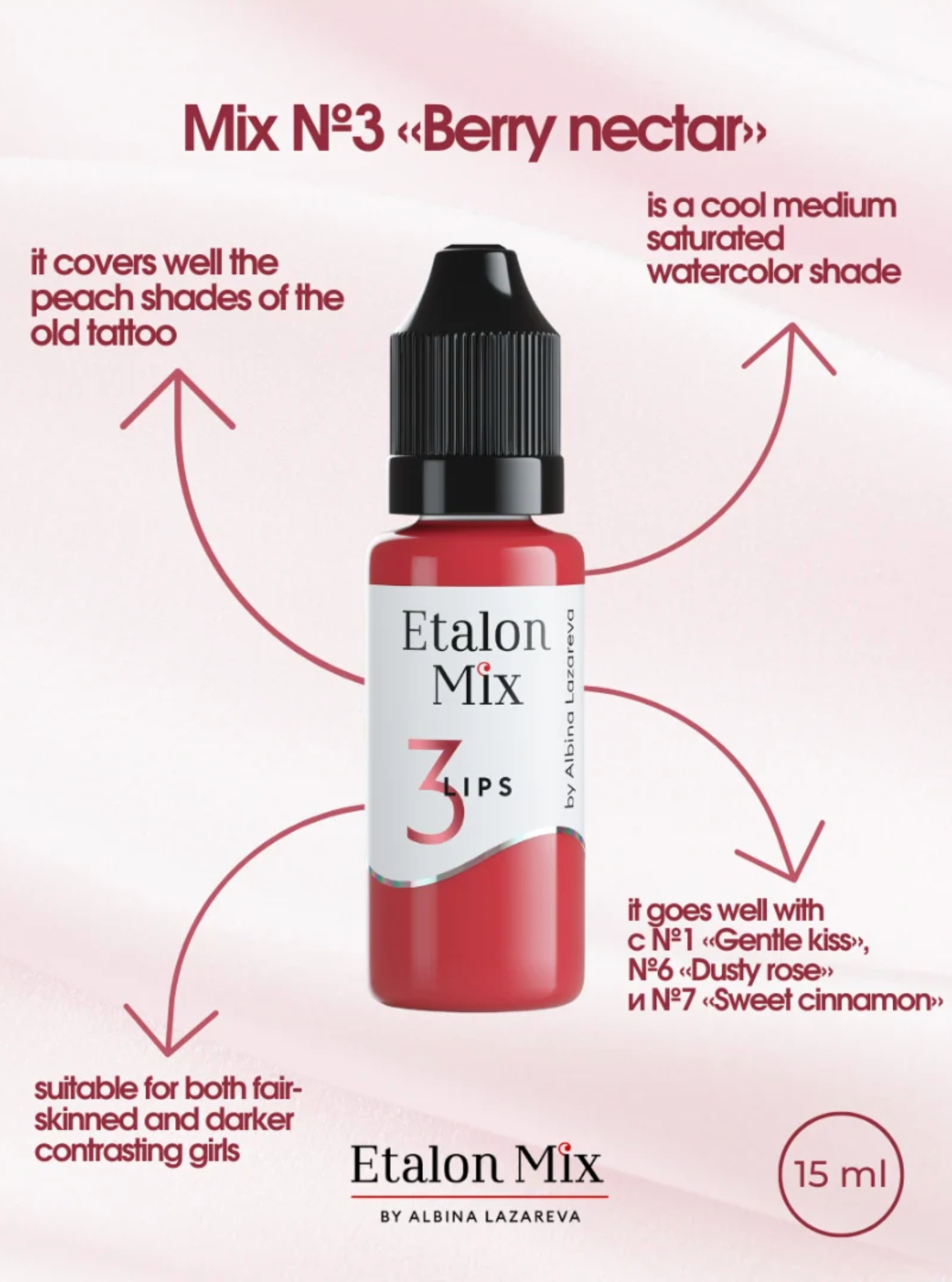 EtalonMix - № 3 Berry Nectar – professional permanent makeup & beauty product