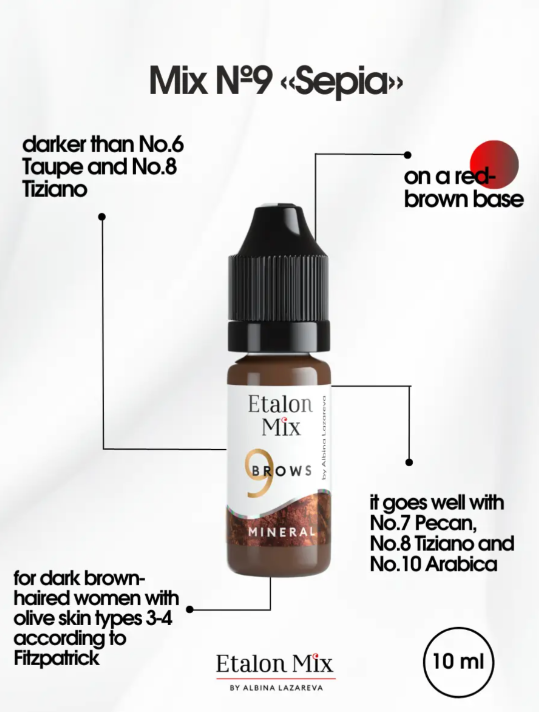 EtalonMix - №9 Sepia – professional permanent makeup & beauty product