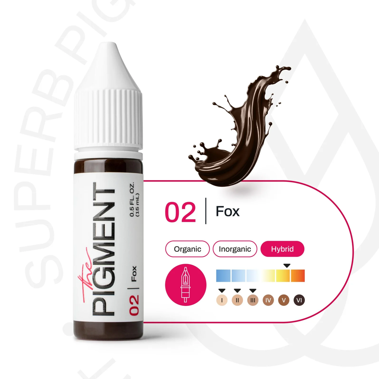The Pigment - 02 Fox – 15ml – professional permanent makeup & beauty product