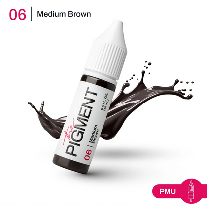 The Pigment - 06 Medium Brown – 15ml – professional permanent makeup & beauty product