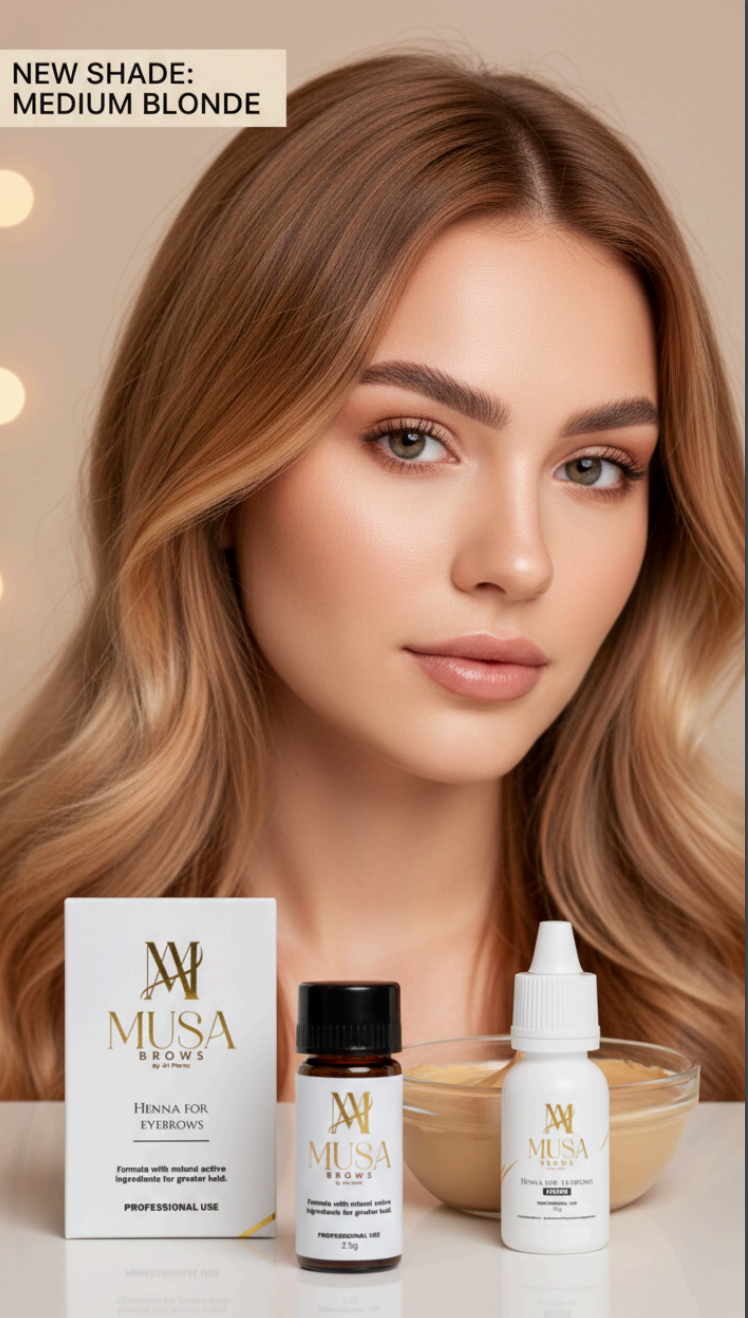 MUSA Brows - Henna for Eyebrows Medium Blonde – professional permanent makeup & beauty product