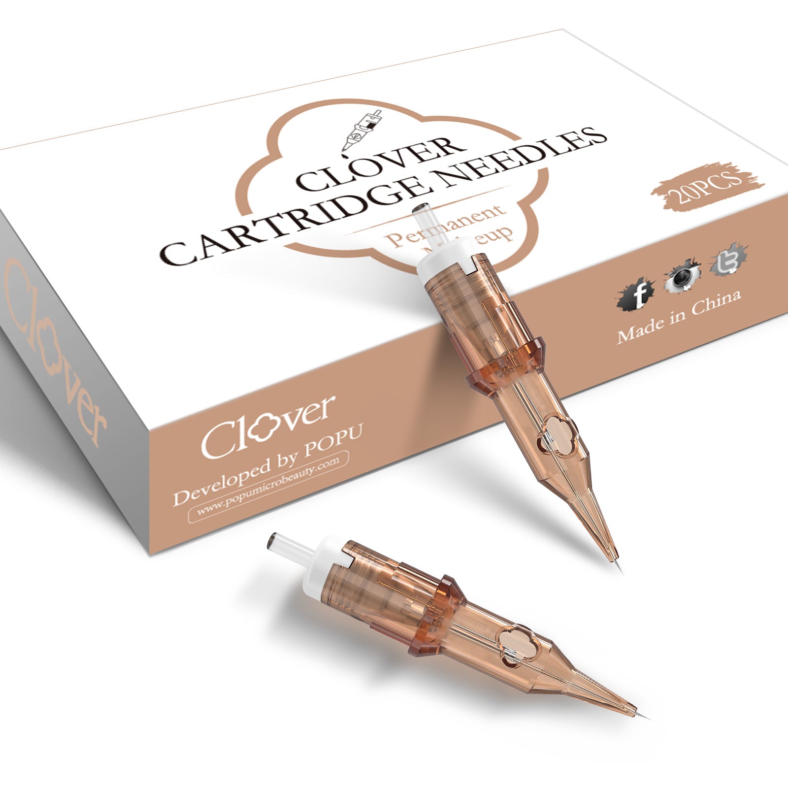 POPU Clover Cartridge Needles 20pcs – professional permanent makeup & beauty product