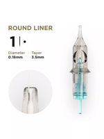 PMU Cartridges 0.18 1R, 3.5mm taper (EN17) 20 pcs (Universal Cartr.) – professional permanent makeup & beauty product