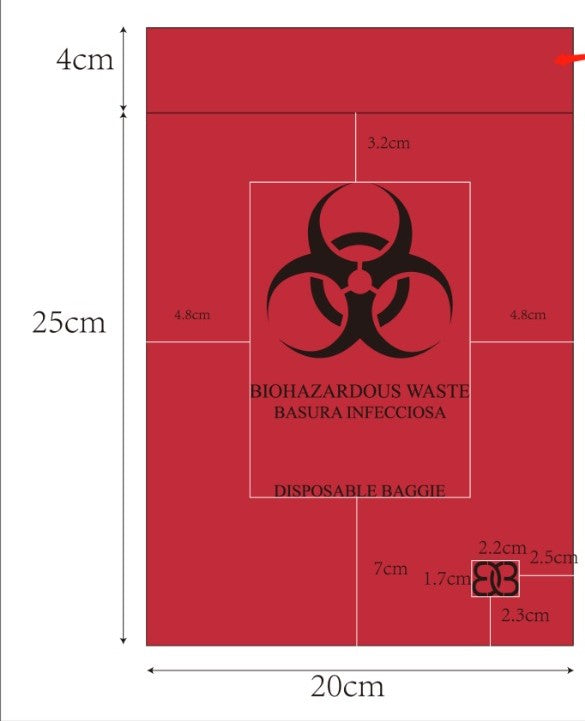 Biohazard Disposable Red Bags - 100pcs – professional permanent makeup & beauty product