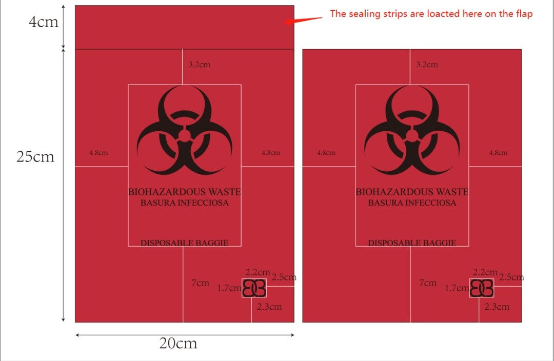 Biohazard Disposable Red Bags - 100pcs – professional permanent makeup & beauty product