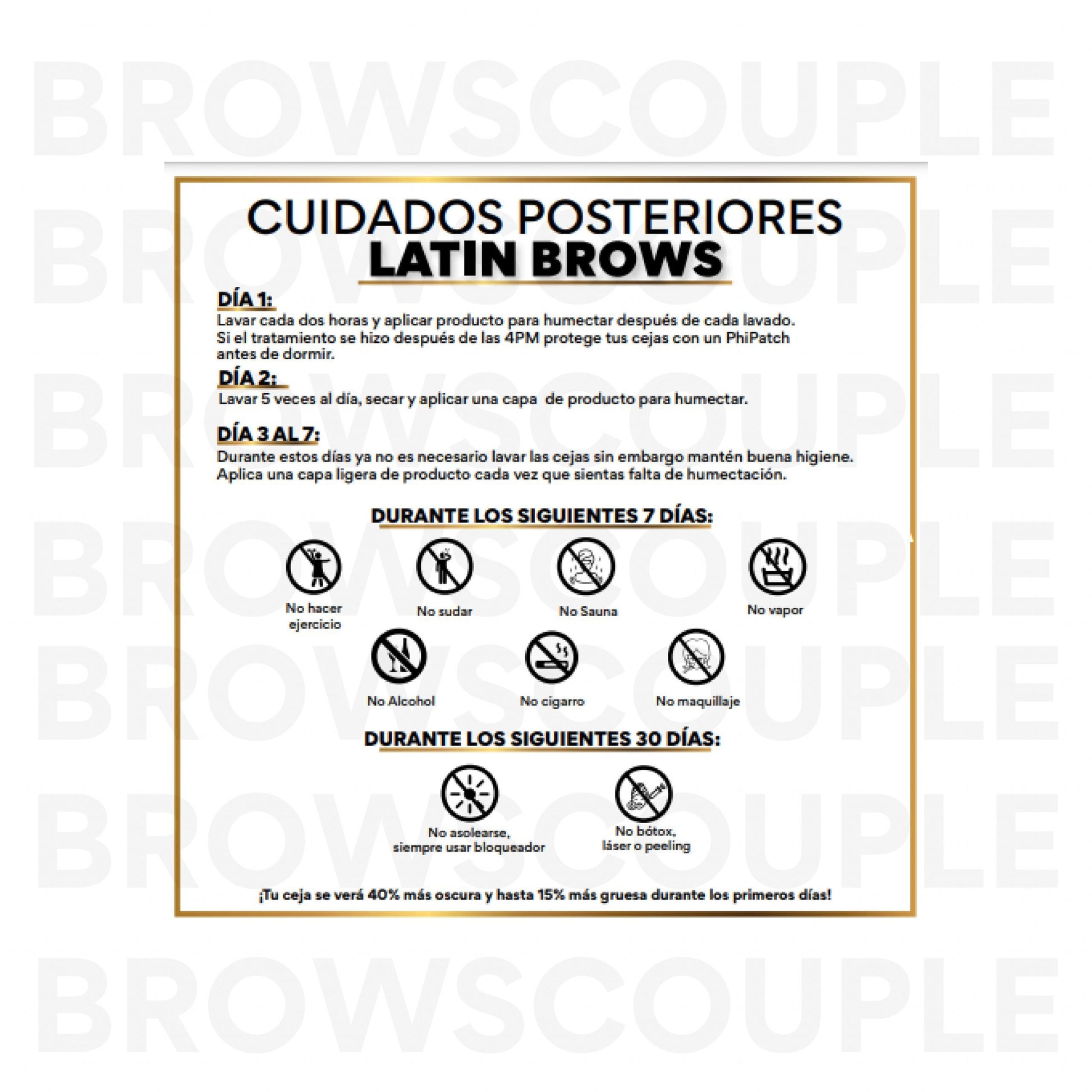 LatinBrows Digital Aftercare Cards Spanish(Digital Downloads) – professional permanent makeup & beauty product