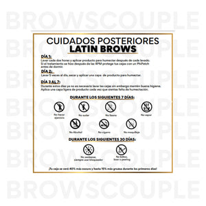 LatinBrows Digital Aftercare Cards Spanish(Digital Downloads) – professional permanent makeup & beauty product