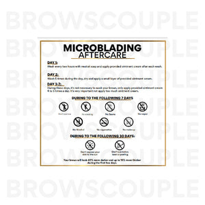 Microblading Digital Aftercare Cards ENGLISH(Digital Download) – professional permanent makeup & beauty product