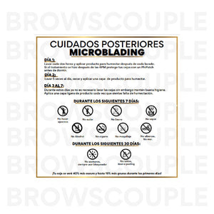 Microblading Digital Aftercare Cards Spanish(Digital Download) – professional permanent makeup & beauty product